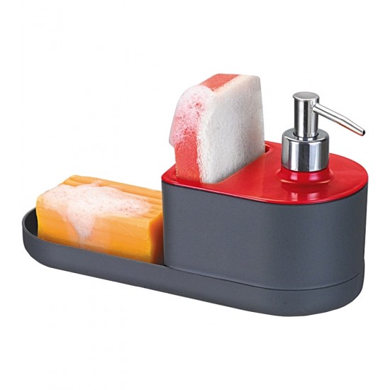 Porta Detergente Com Suporte Para Bucha e Sabao